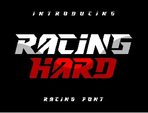 RACING HARD font