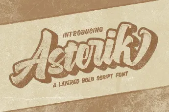 Asterik Layered Script font