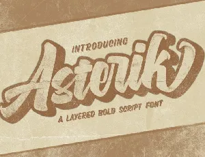 Asterik Layered Script font