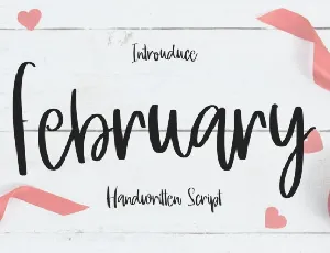 February Script Typeface font