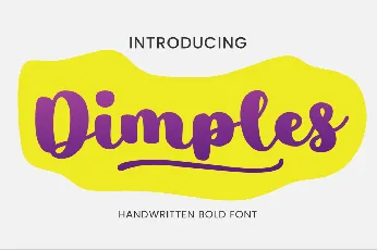 Dimples font