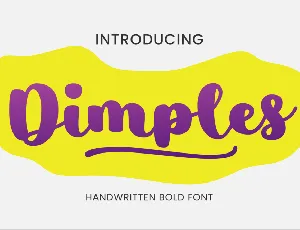 Dimples font