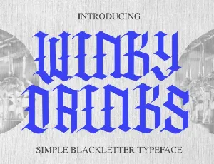 Winky Drinks font