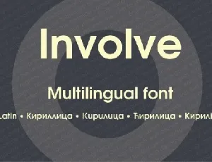 Involve Family font