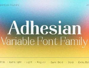 Adhesian font