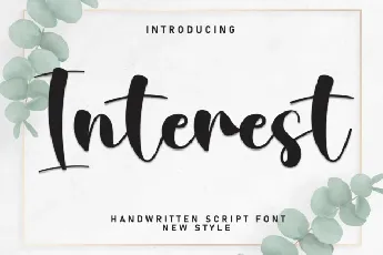 Interest Script font