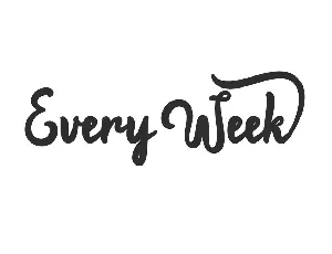 Every Week Demo font