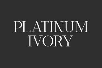 Platinum Ivory Demo font