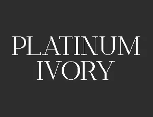 Platinum Ivory Demo font