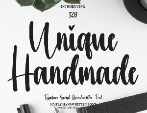 Unique Handmade font