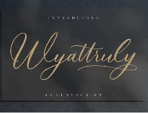 Wyattruly font