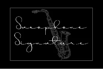 Saxophone Signature font