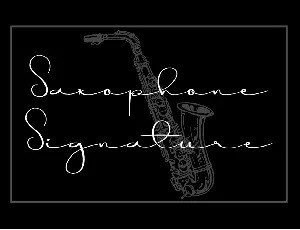 Saxophone Signature font