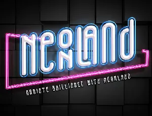 Neonland - Personal use font