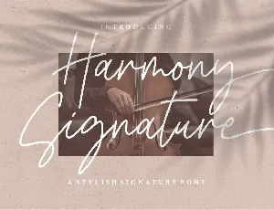 Harmony Signature font