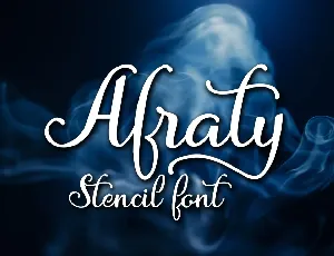 Afraty Stencil font