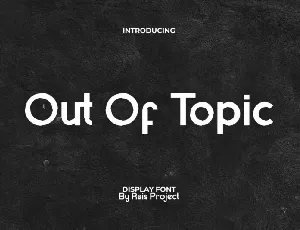 Out Of Topic font