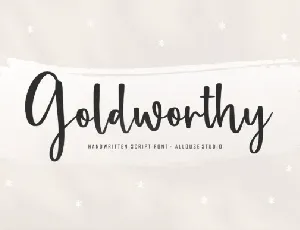 Goldworthy font