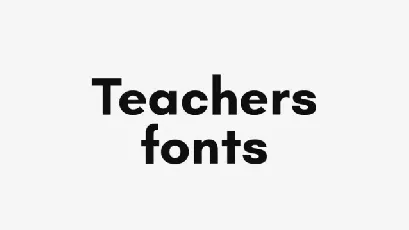 Teachers Family font