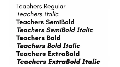 Teachers Family font