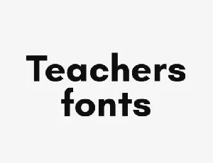 Teachers Family font