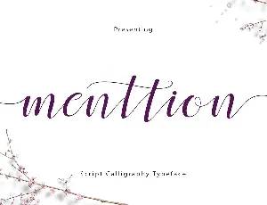 Menttion Script Free font