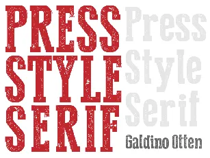 Press Style Serif font