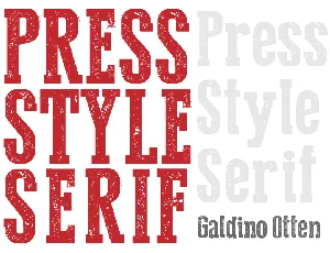 Press Style Serif font