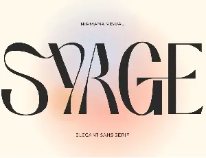 Syage font