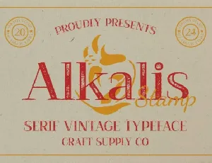 Alkalis Stamp font