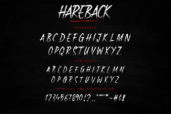 Hareback font