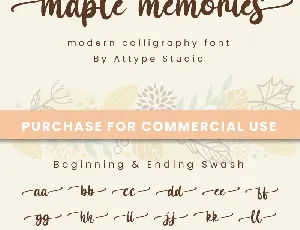 Maple Memories - Personal Use font