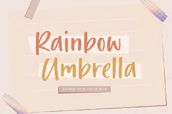 Rainbow Umbrella font