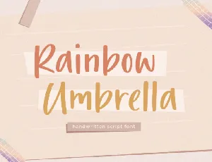 Rainbow Umbrella font