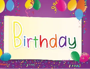 Birthday font