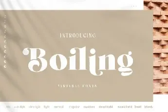 Boiling Sans Serif font