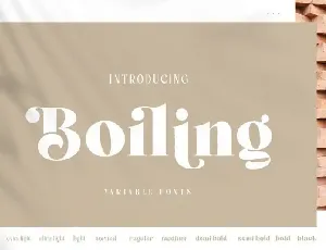 Boiling Sans Serif font