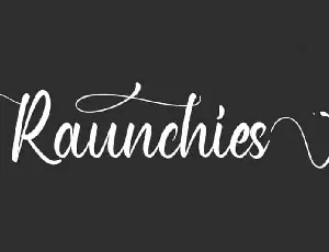 Raunchies Calligraphy font