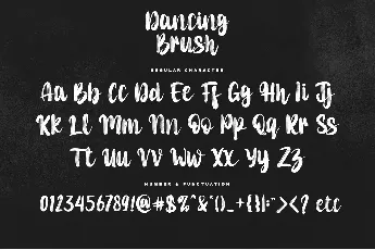 Dancing Brush-Personal use font