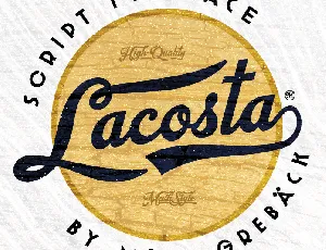 Lacosta PERSONAL USE ONLY font