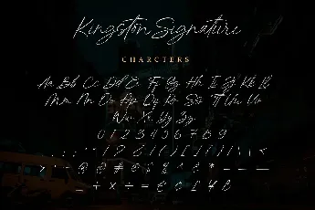 Kingston Signature font