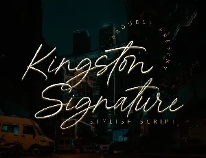 Kingston Signature font