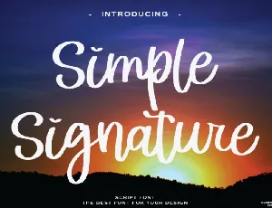 Simple Signature font