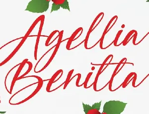 Agellia Benitta Calligraphy font