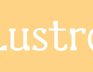 Lustro font