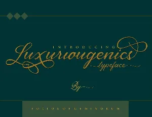 Luxuriougenics font