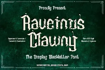 Raveinus Clawny font