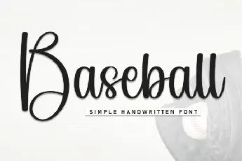 Baseball Script font