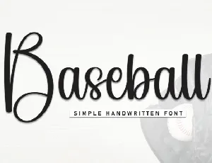 Baseball Script font