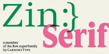 Zin Serif Demo font